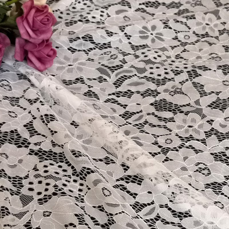 Lace Fabric Floral Nylon Warp Knit for Women's Wear Wholesale Supplier 10